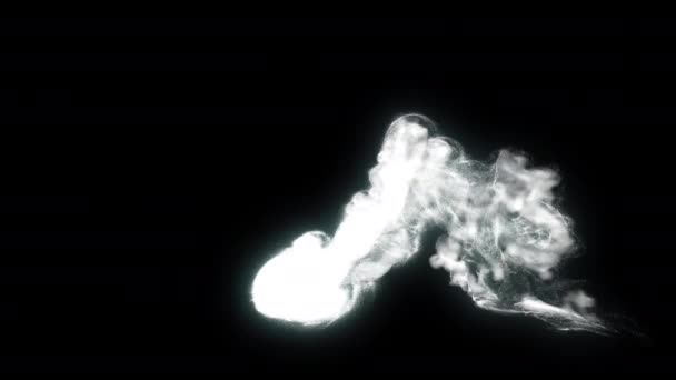 Frosty Fog Effects Smoke Elements Loop Animace Video Transparentní Pozadí — Stock video