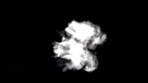 Frosty Fog Effects Smoke Elements Loop Vídeo Animación Fondo Transparente — Vídeos de Stock