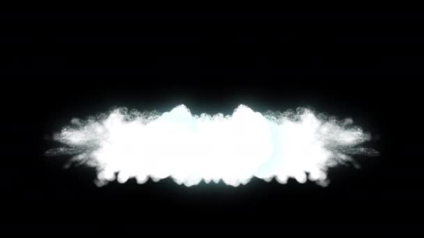 Frostig Dimma Effekter Rök Element Loop Animation Video Transparent Bakgrund — Stockvideo