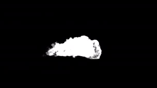 冷雾效应烟雾元素循环动画视频透明背景阿尔法通道 — 图库视频影像