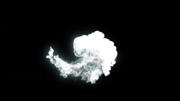 Frosty Fog Effecten Smoke Elements Loop Animatie Video Transparante Achtergrond — Stockvideo