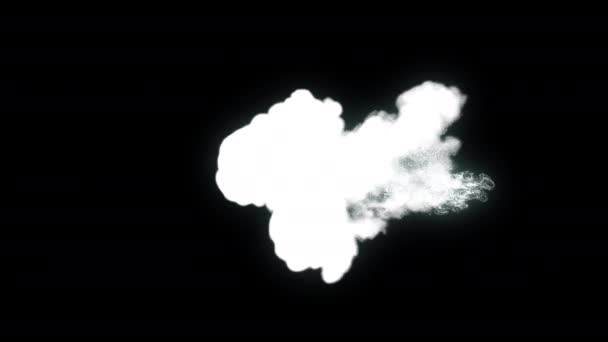 Frosty Fog Effects Smoke Elements Loop Animazione Video Sfondo Trasparente — Video Stock