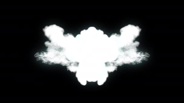Donuk Sis Efektleri Duman Elementleri Döngüsü Animasyon Videosu Alfa Kanalı — Stok video