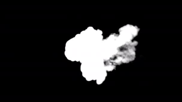 Frostiger Nebel Effekte Smoke Elements Schleife Animation Video Transparenter Hintergrund — Stockvideo