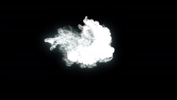 Морозний Туман Ефекти Дим Елементи Петлі Анімація Відео Прозорий Фон — стокове відео