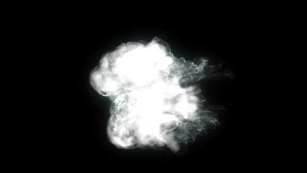 Donuk Sis Efektleri Duman Elementleri Döngüsü Animasyon Videosu Alfa Kanalı — Stok video