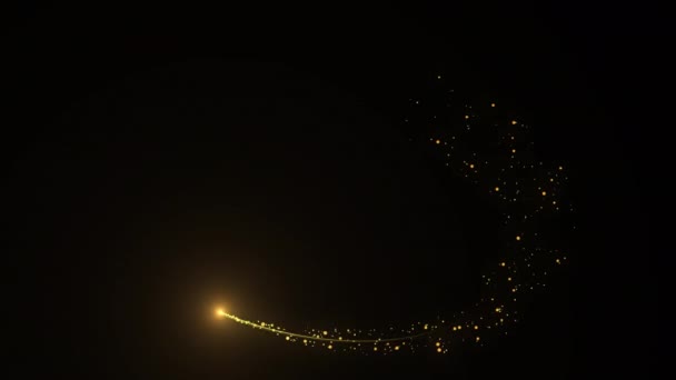 Αφρώδης Glitter Αστέρι Σκόνη Ίχνος Σωματιδίων Μαγική Ουρά Βρόχο Animation — Αρχείο Βίντεο