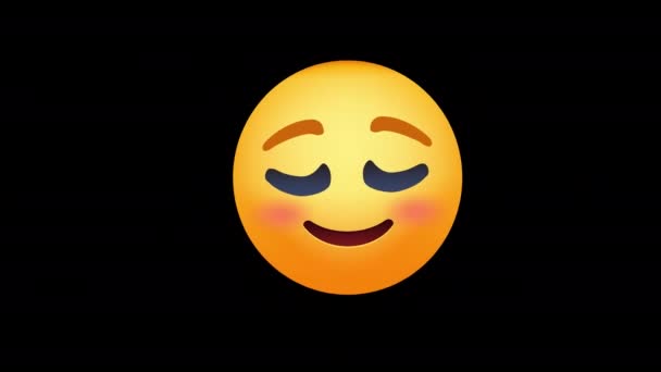 Üzgün Emoji Simge Döngüsü Animasyon Videosu Alfa Kanalı Ile Şeffaf — Stok video
