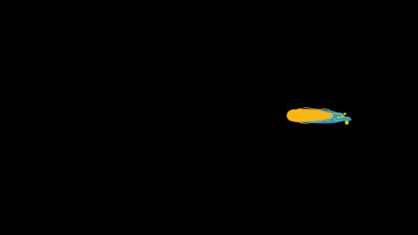 Мультфильм Волшебной Формы Элемент Эффекта Петли Анимация Видео Прозрачный Фон — стоковое видео