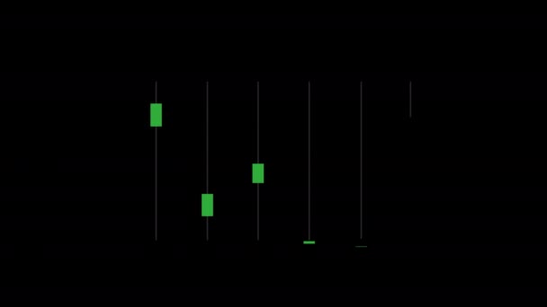 移动条音频均衡器Infographic数据报表条形图循环动画视频透明背景与Alpha信道 — 图库视频影像