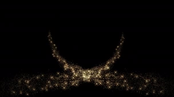 魔法闪光粒子闪烁着轨迹环路动画视频透明背景与阿尔法通道 — 图库视频影像