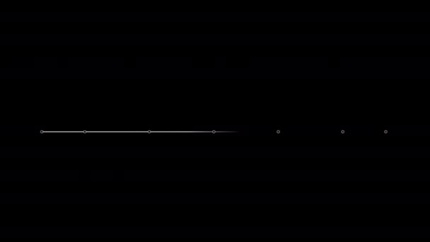 Line Path Pointer Point Dot Loop Animatie Video Transparante Achtergrond — Stockvideo