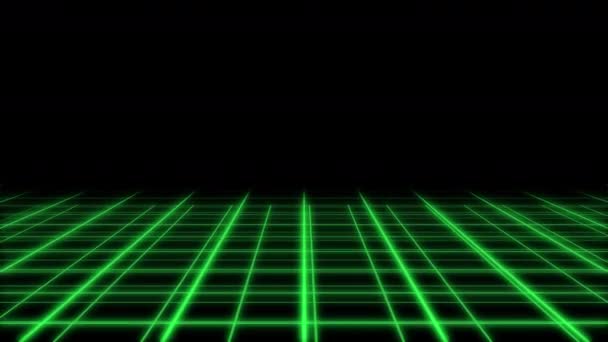 Retro Hintergrund Futuristische Grid Landschaft Der 80Er Und 90Er Jahre — Stockvideo
