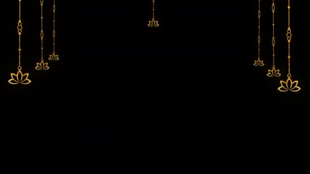 Diwali Hanging Lamp Seamless Loop Animation Video Transparent Background Alpha — Stock Video