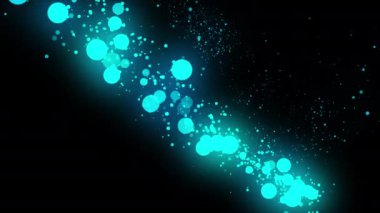 Işıl ışıl yıldız tozu iz parçacık sihirli kuyruk döngüsü animasyon videosu alfa kanalı ile şeffaf arkaplan.