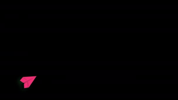 Паперовий Голуб Безшовний Цикл Анімація Відео Прозорий Фон Альфа Каналом — стокове відео