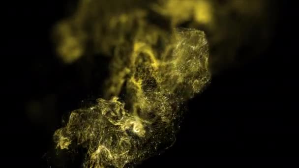 Abstract Deeltjesexplosie Animatie Lus Motion Graphics Video Transparante Achtergrond Met — Stockvideo