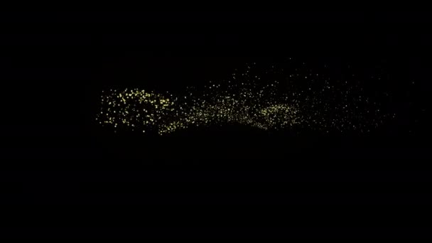 Fonkelende Glitter Ster Stof Spoor Deeltje Magie Staart Lus Animatie — Stockvideo