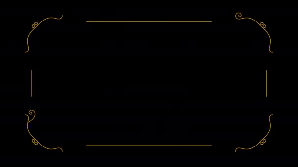 Titolo Nozze Copia Spazio Testo Animato Fiore Foglia Corona Decorazione — Video Stock