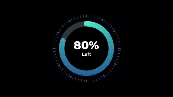 Digitale Countdown Circle Timer Animation Motion Graphic Elements Mit Alpha — Stockvideo
