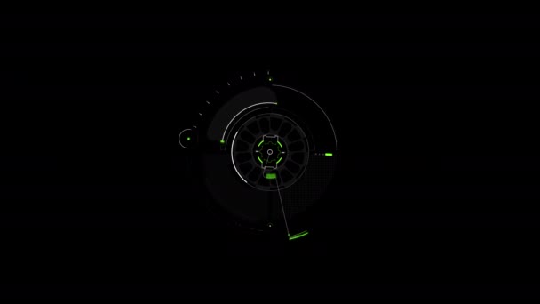 Sci Futuristic Hud Target Computer Data Screen High Tech Concept — Stock video