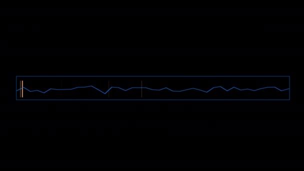 デジタルグラフ周波数波視覚化アニメーション アルファチャンネルで透明な背景 — ストック動画