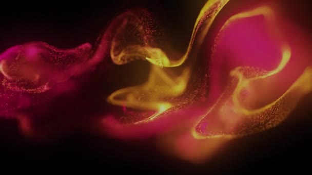 一个循环动画背景 特点是五彩缤纷的粒子爆炸 结霜的雾效应和烟雾元素 — 图库视频影像