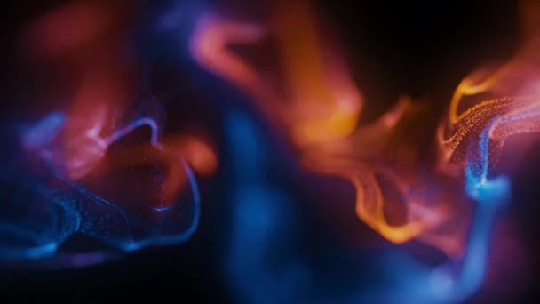 一个循环动画背景 特点是五彩缤纷的粒子爆炸 结霜的雾效应和烟雾元素 — 图库视频影像