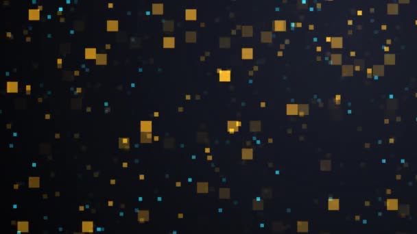 Lumini Colorate Glitter Strălucesc Pătrate Tehnologie Futuristă Tehnologie Afaceri Animație — Videoclip de stoc
