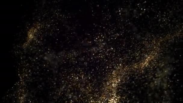 Абстрактный Красочные Частицы Магические Свечения Эффекты Выявить Название Логотип Взрыв — стоковое видео