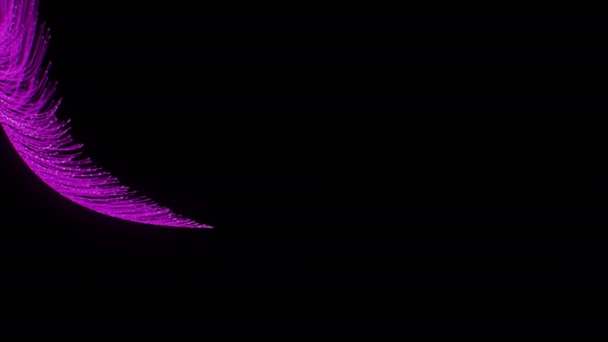 Футуристичні Лінії Частинок Оптичного Волокна Поточний Або Рухомий Ефект Абстрактна — стокове відео