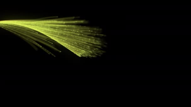Líneas Futuristas Partículas Fibra Óptica Efecto Flujo Movimiento Animación Bucle — Vídeo de stock