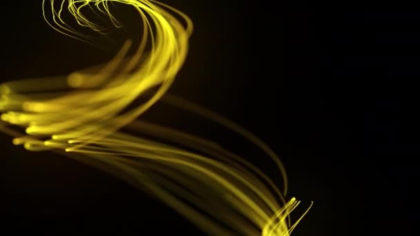 Futurista Linhas Partículas Fibra Óptica Efeito Fluxo Movimento Animação Loop — Vídeo de Stock