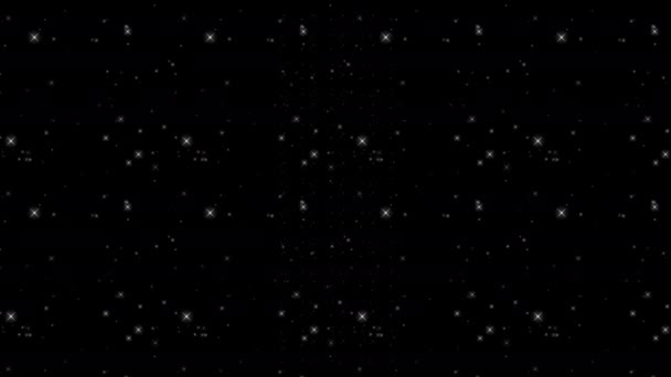Twinkling Stars Blinking Stars Seamless Loop Dust Particles Fly Alpha — Stock Video