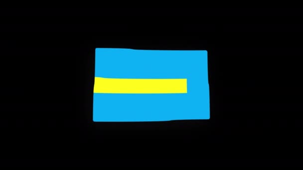 National Sweden Bandeira País Ícone Seamless Loop Animação Acenando Com — Vídeo de Stock