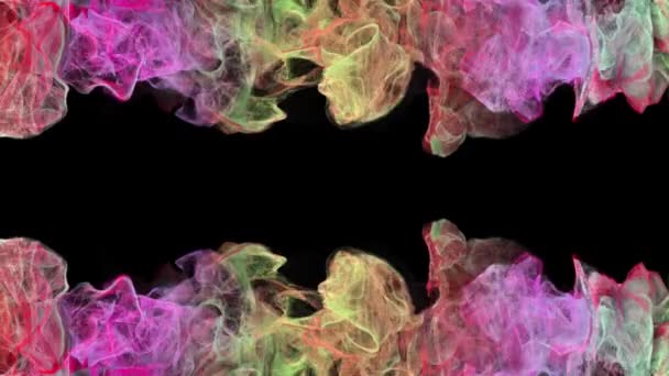 Explosion Transition Particules Colorées Animation Abstraite Effet Souffle Avec Fond — Video