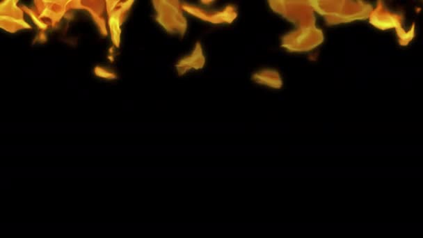 Incendios Marcos Llama Elementos Superposición Vídeo Gráficos Movimiento Fondo Transparente — Vídeo de stock