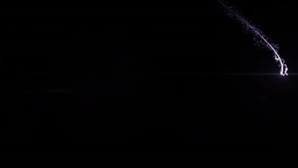 輝く輝く輝く星の塵のトレイルの粒子の魔法の尾の効果アニメーション アルファ チャネル透明な背景 — ストック動画