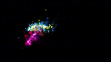 Akış parçacık patlaması Soyut patlama etkisi animasyonu alfa kanal şeffaf arkaplan