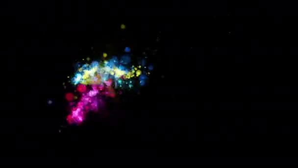Stroom Deeltjesexplosie Abstract Blast Effect Animatie Met Alfa Kanaal Transparante — Stockvideo
