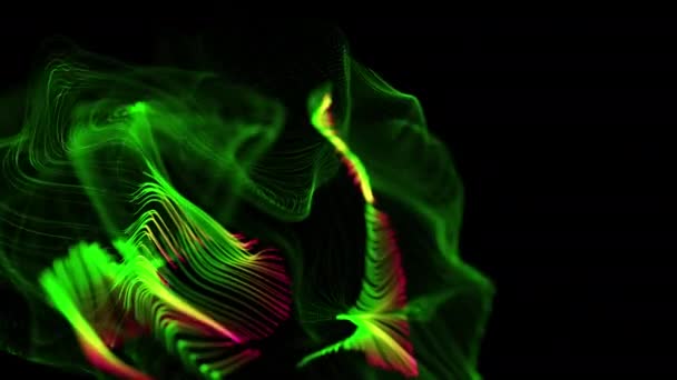 Deeltjesstroom Abstract Effect Animatie Met Alpha Kanaal Transparante Achtergrond — Stockvideo