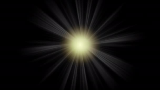 Luz Del Sol Lente Llamaradas Animación Luz Rayos Con Fondo — Vídeo de stock