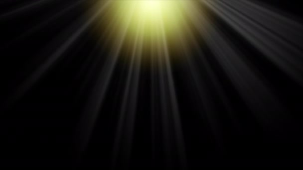 Zonnelicht Lens Fakkels Straal Licht Animatie Met Alfa Kanaal Transparante — Stockvideo