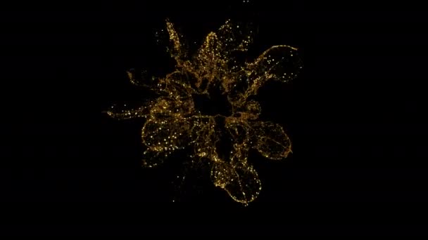 Abstract Explosie Van Deeltjes Animatie Lus Motion Graphics Video Met — Stockvideo