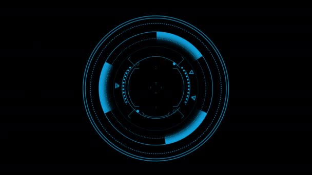 Sci Futuristiska Hud Cirkel Gränssnitt Digital Display Skärm Högteknologiska Hologram — Stockvideo