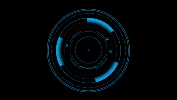 Sci Futuristic Hud Кругові Інтерфейси Цифровий Дисплей Екран Кнопка Tech — стокове відео