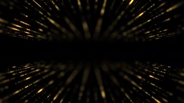 スパークスピードオブライトストリークネオン輝く光線とモーションラインハイパースペースの背景の星 — ストック動画