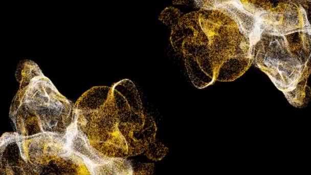 Frostig Nebeleffekte Rauch Abstrakt Partikelexplosion Splash Fluid Animation Mit Schwarzem — Stockvideo
