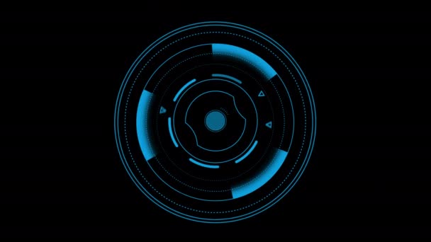 Sci Futuristic Hud Circle Interfaces Pantalla Digital Botón Holograma Alta — Vídeos de Stock