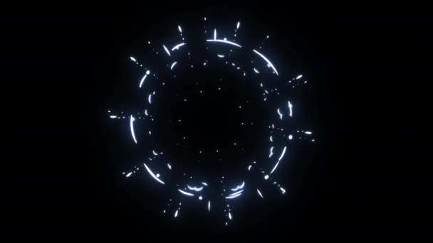 Fantezi Sihirli Enerji Parçacık Dalgaları Topu Soğuk Sis Efekti Duman — Stok video